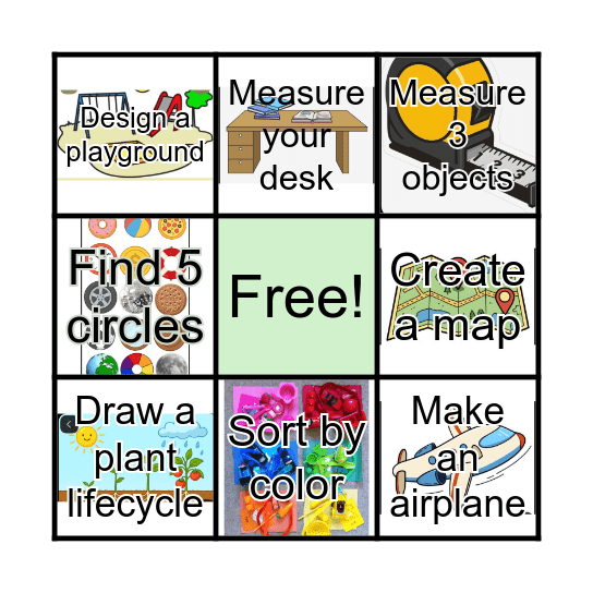 STEM BINGO k-2 Bingo Card