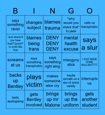 BINGOOOOO AYYYYYY Bingo Card