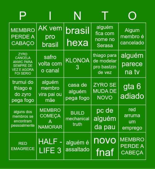 VIADAGEM TURBO LEGACY 2026 Bingo Card