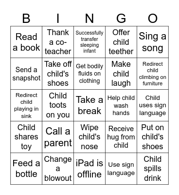 Room 3/4 Bingo Card