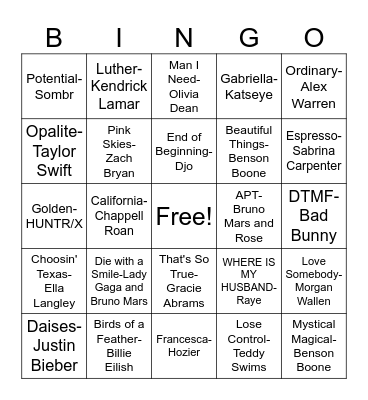 25-26 School Year Bingo Card