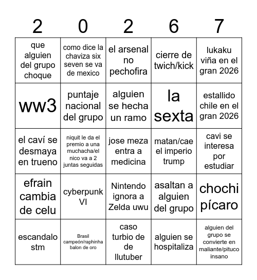 10:24 domingo 17 de mayo del gran 2026 Bingo Card