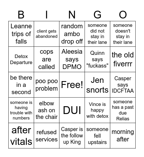 CrIsIs BiNgO Card