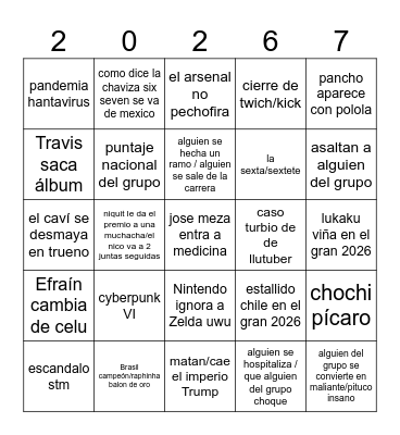 10:24 domingo 17 de mayo del gran 2026 Bingo Card