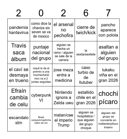 10:24 domingo 17 de mayo del gran 2026 Bingo Card