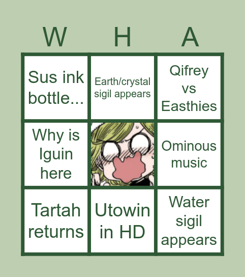 WHA EPISODE 8 BINGO Card