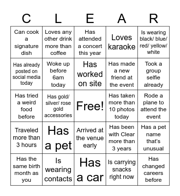 FIESTA 2026 Bingo Card