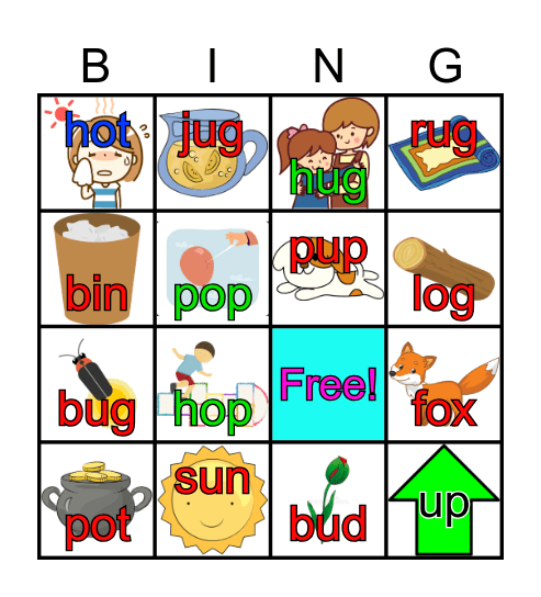 Phonics Bingo 1 Bingo Card