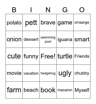 Yale 2 Bingo Card