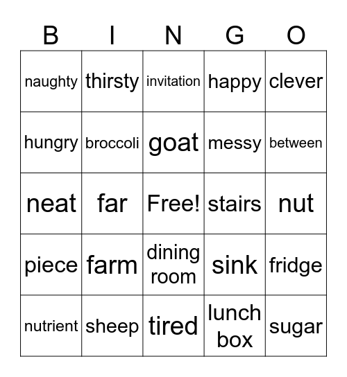 Harvard 1 Bingo Card