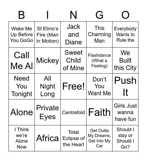 Puni School BINGO BEATS Bingo Card