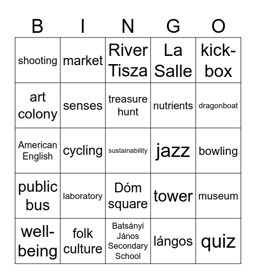 La Salle in Csongrád 2026 Bingo Card