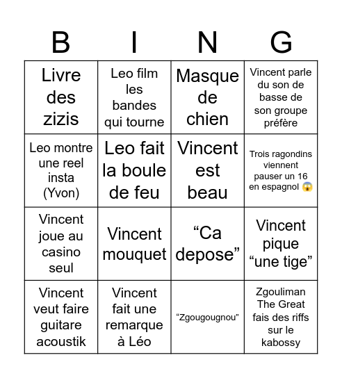BINGOGONUT Bingo Card
