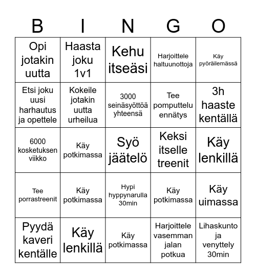 Tips -16 KesäBingo Card