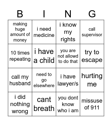 Bullshit Bingo Karren Edition Bingo Card