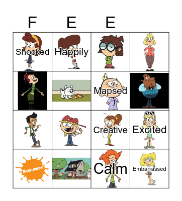 Feelings and Emotions Bingo Card