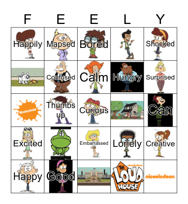 Feelings and Emotions Bingo Card