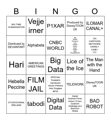 ELEMENTAL Closing Logos Bingo Card
