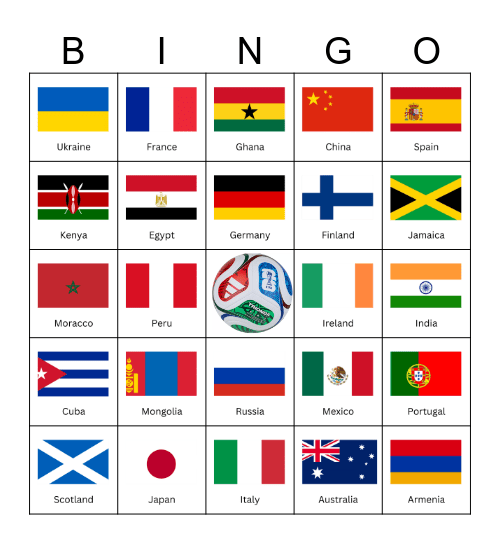 World Cup 2026 Bingo Card