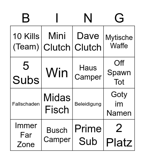 FNCS DIV BINGO Card
