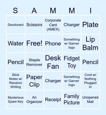 PSS Bingo Card