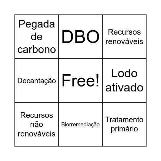 BINGO AMBIENTAL Bingo Card