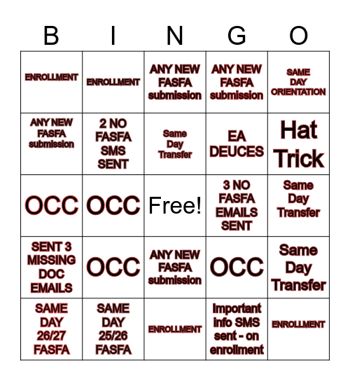 Springer Legends DAILY STITCH BINGO Card