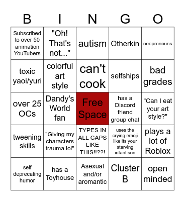 specific chronically online flavor part 2 Bingo Card