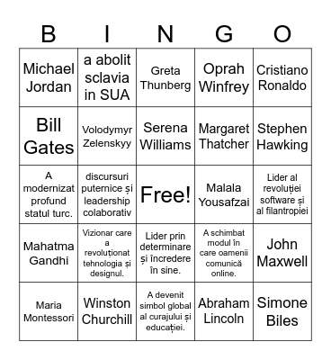 Leadership Bingo Card
