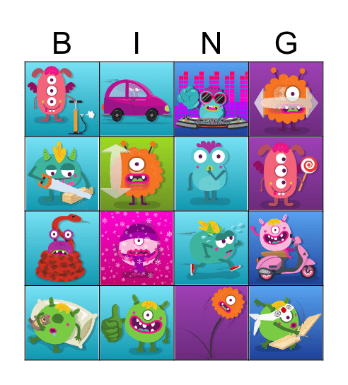 klankmonsters - medeklinkers Bingo Card
