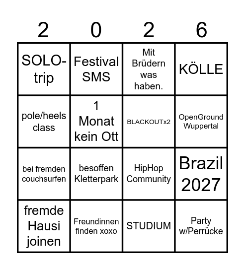 BING(A) O Bingo Card