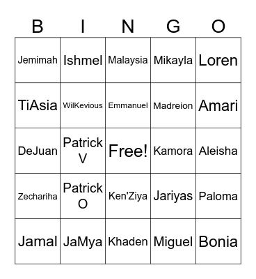African American History 5th Bingo Card