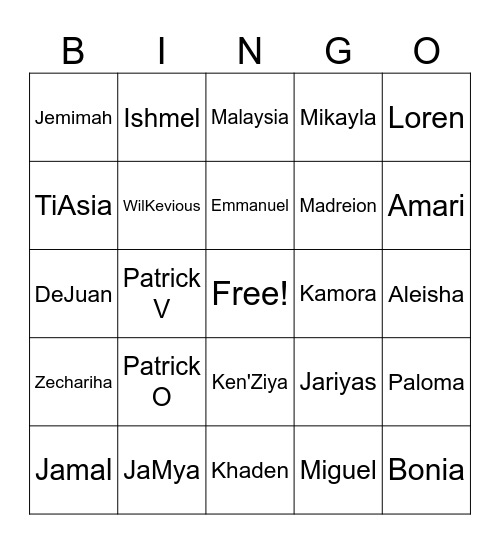 African American History 5th Bingo Card