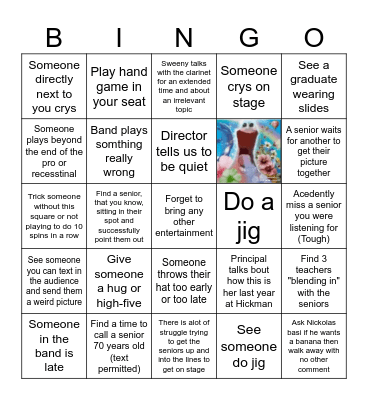 Graduation BINGO Card