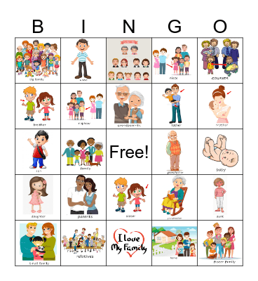 Family Bingo Card