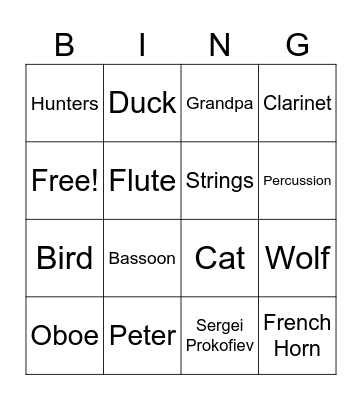 WOLF Bingo Card