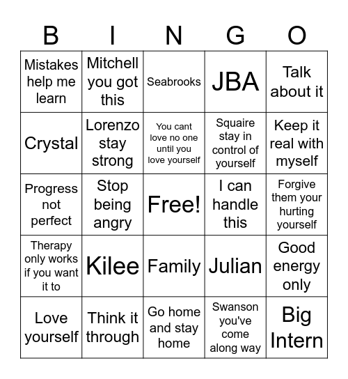 Program Bingo Card