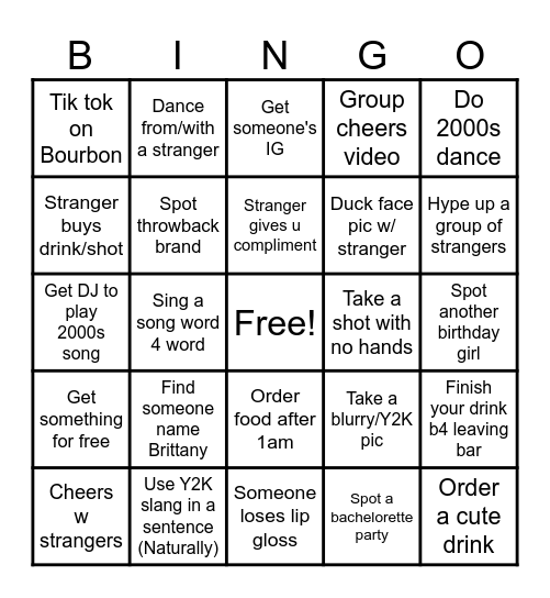 That's So Kennfoe Bar Crawl <3 Bingo Card
