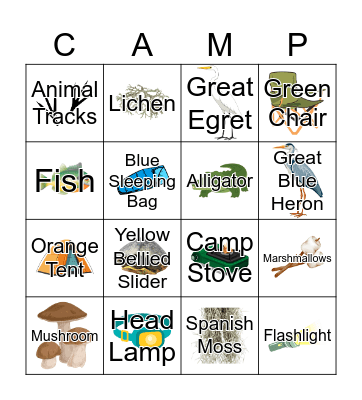 Ashley River Park Camp Out! Bingo Card