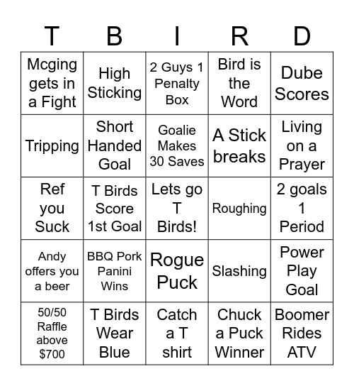 Playoffs Round 3 game 3 Bingo Card