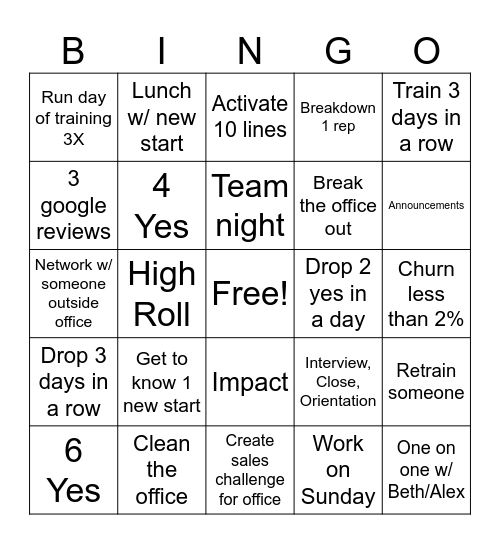 L E A D E R S H I P Bingo Card