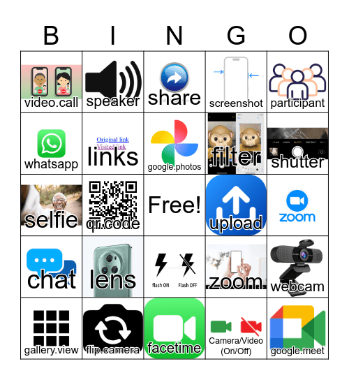 Cyber Squad Bingo (05/21): Video Calling & Sharing Photos Bingo Card