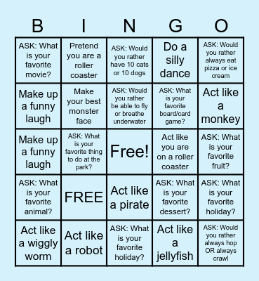 FUN BINGO Card