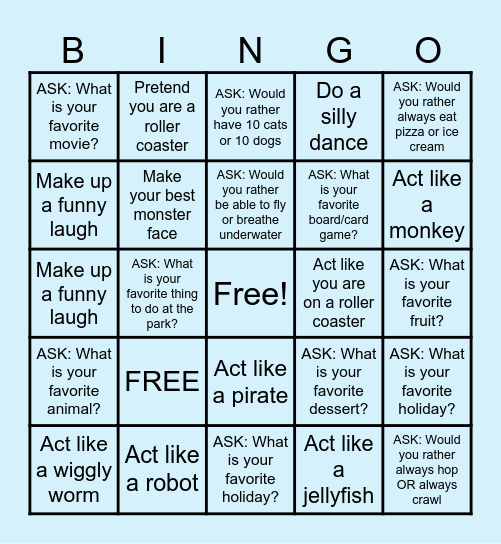 FUN BINGO Card