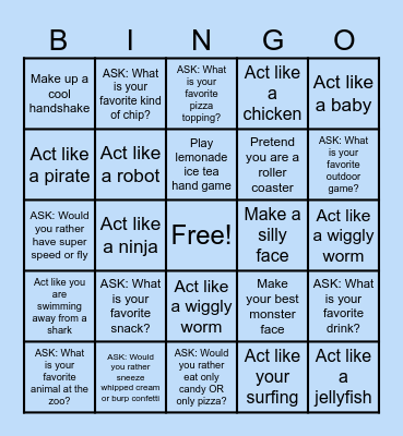 SILLY BINGO Card