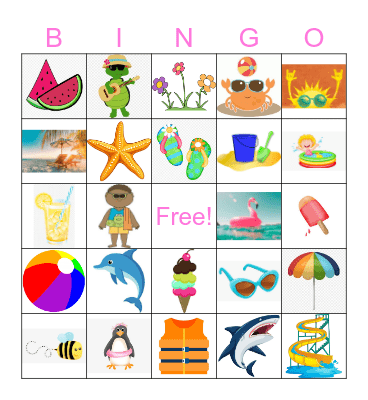 Summer Images Bingo Card