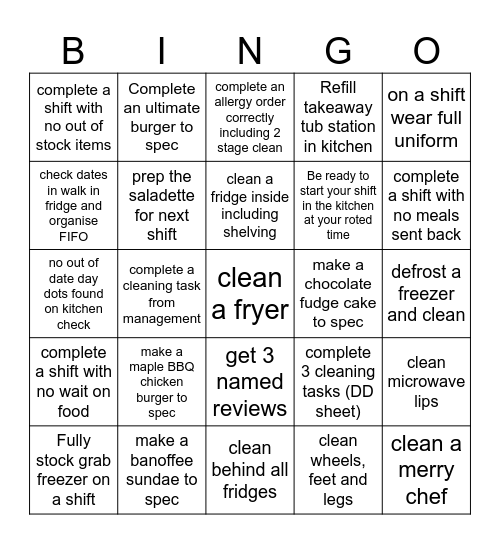 Name: Bingo Card
