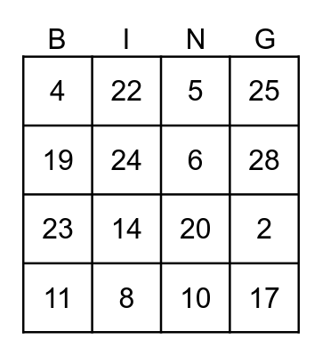 BINGO PATRIO MUSICAL Bingo Card