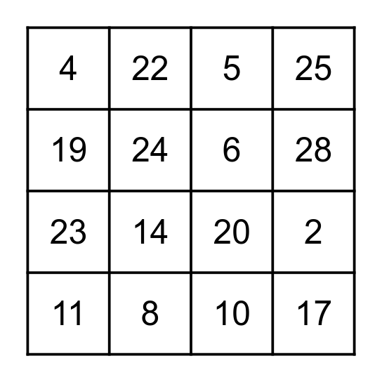 PATRIO MUSICAL BINGO Card