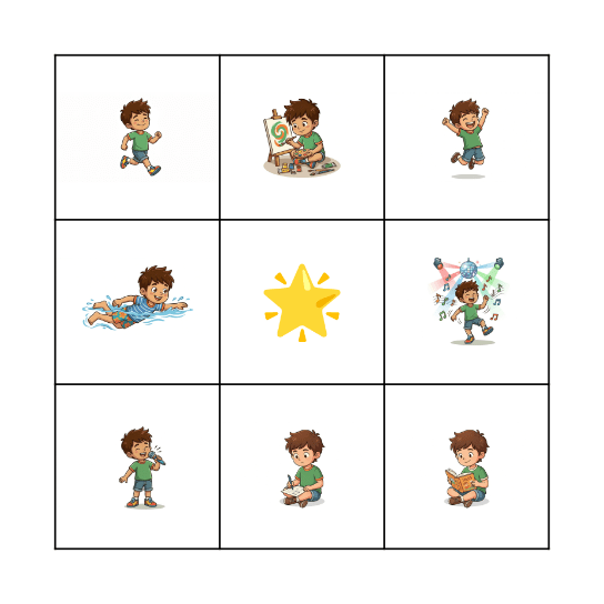 Activity verbs :) Bingo Card